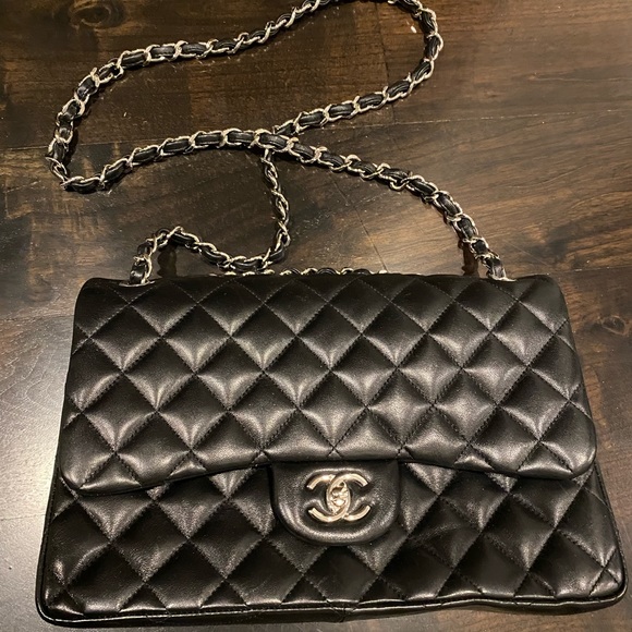 CHANEL Large Quilted Lamb Leather Classic Flap Handbag - Picture 14 of 16